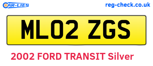 ML02ZGS are the vehicle registration plates.