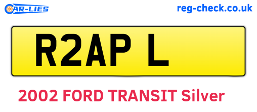 R2APL are the vehicle registration plates.