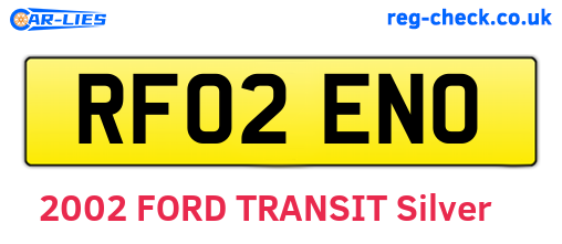 RF02ENO are the vehicle registration plates.