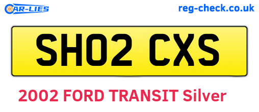 SH02CXS are the vehicle registration plates.