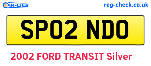 SP02NDO are the vehicle registration plates.