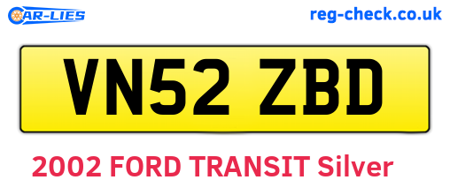 VN52ZBD are the vehicle registration plates.