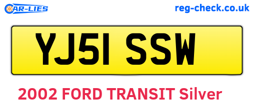 YJ51SSW are the vehicle registration plates.