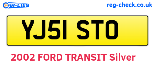 YJ51STO are the vehicle registration plates.