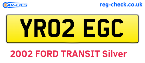 YR02EGC are the vehicle registration plates.