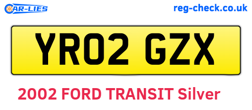 YR02GZX are the vehicle registration plates.