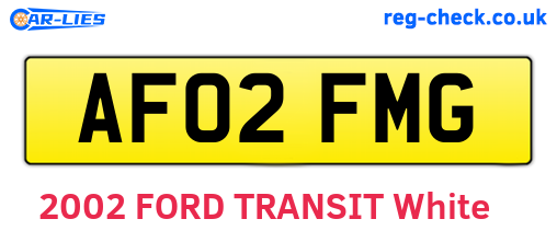 AF02FMG are the vehicle registration plates.