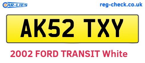 AK52TXY are the vehicle registration plates.