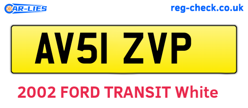 AV51ZVP are the vehicle registration plates.