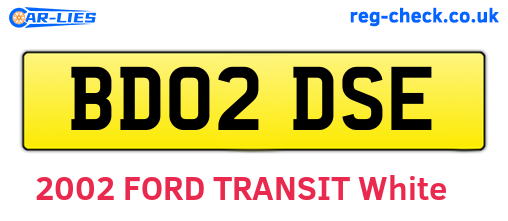 BD02DSE are the vehicle registration plates.