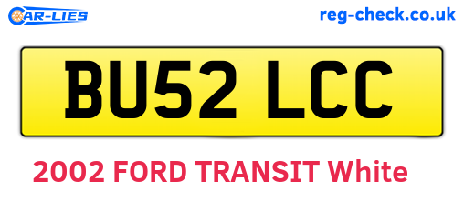 BU52LCC are the vehicle registration plates.