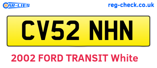 CV52NHN are the vehicle registration plates.