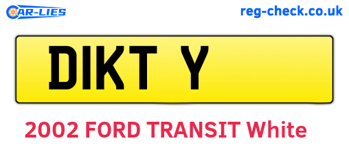 D1KTY are the vehicle registration plates.