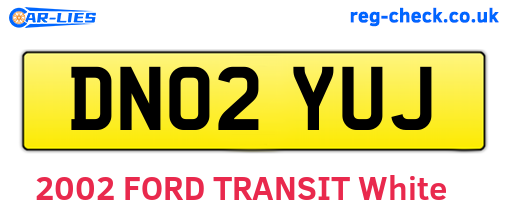 DN02YUJ are the vehicle registration plates.