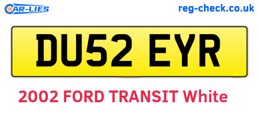 DU52EYR are the vehicle registration plates.