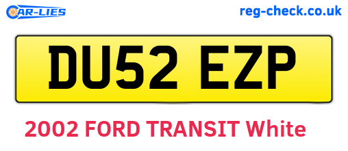 DU52EZP are the vehicle registration plates.