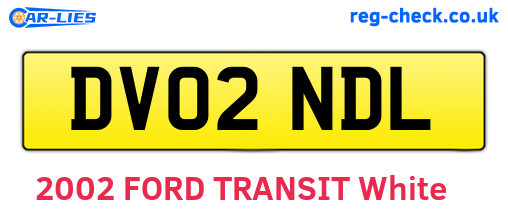 DV02NDL are the vehicle registration plates.