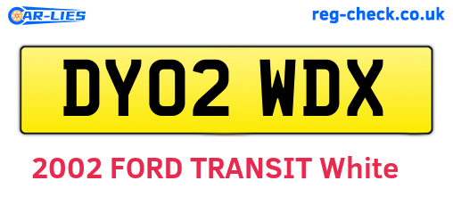 DY02WDX are the vehicle registration plates.