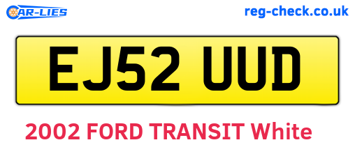 EJ52UUD are the vehicle registration plates.
