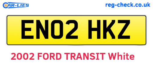 EN02HKZ are the vehicle registration plates.