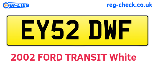 EY52DWF are the vehicle registration plates.
