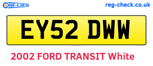 EY52DWW are the vehicle registration plates.
