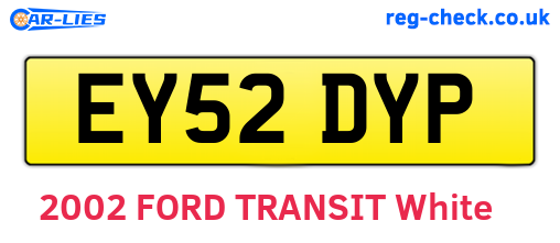 EY52DYP are the vehicle registration plates.