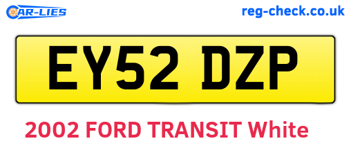 EY52DZP are the vehicle registration plates.
