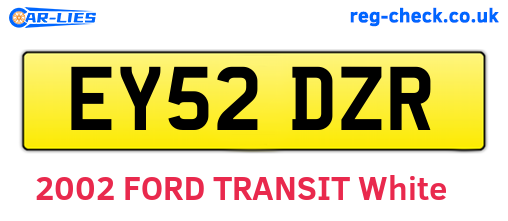 EY52DZR are the vehicle registration plates.
