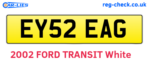 EY52EAG are the vehicle registration plates.