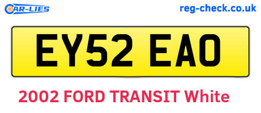 EY52EAO are the vehicle registration plates.
