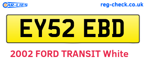 EY52EBD are the vehicle registration plates.