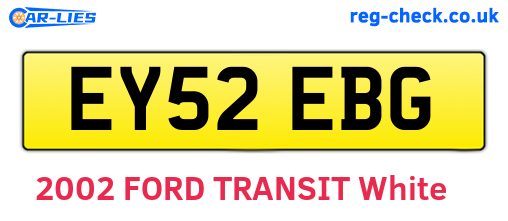 EY52EBG are the vehicle registration plates.