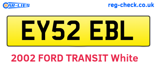 EY52EBL are the vehicle registration plates.