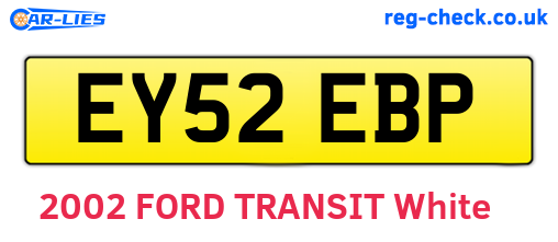 EY52EBP are the vehicle registration plates.