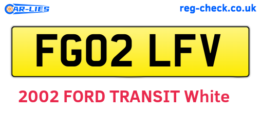 FG02LFV are the vehicle registration plates.