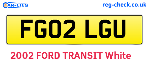 FG02LGU are the vehicle registration plates.