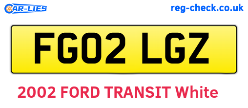 FG02LGZ are the vehicle registration plates.