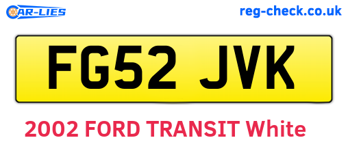 FG52JVK are the vehicle registration plates.
