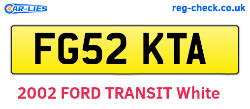 FG52KTA are the vehicle registration plates.