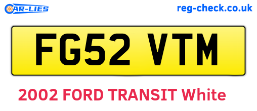 FG52VTM are the vehicle registration plates.