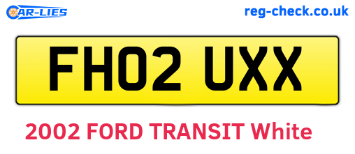 FH02UXX are the vehicle registration plates.