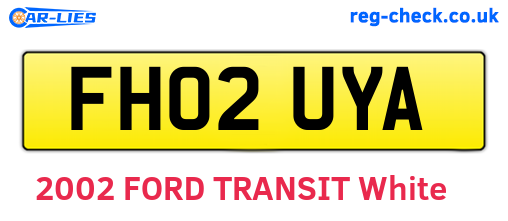 FH02UYA are the vehicle registration plates.