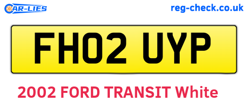 FH02UYP are the vehicle registration plates.