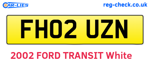FH02UZN are the vehicle registration plates.