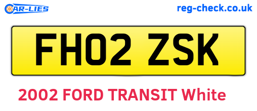 FH02ZSK are the vehicle registration plates.