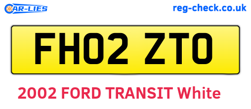FH02ZTO are the vehicle registration plates.