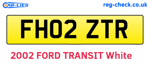 FH02ZTR are the vehicle registration plates.