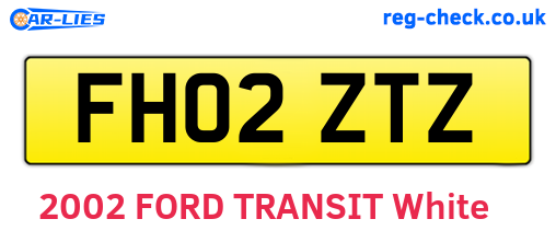 FH02ZTZ are the vehicle registration plates.