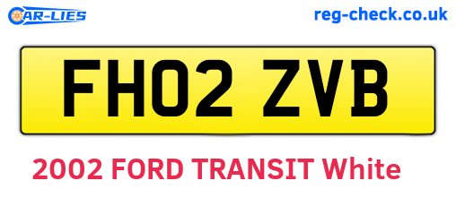 FH02ZVB are the vehicle registration plates.
